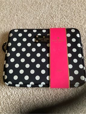 kate spade Black and White Polka Dot IPad Sleeve